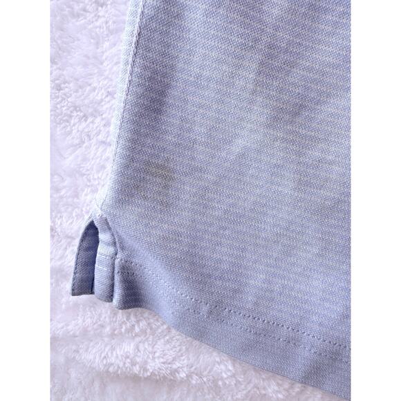 Tommy Bahama Mens Polo Size Large Athletic Striped Blue Golf Shirt - Picture 7 of 9